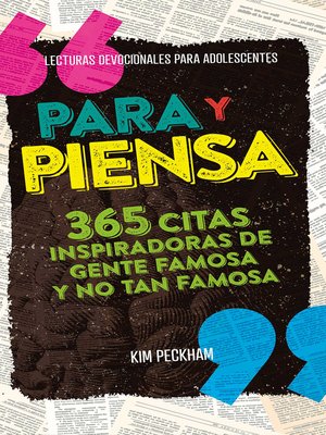 cover image of Para y piensa